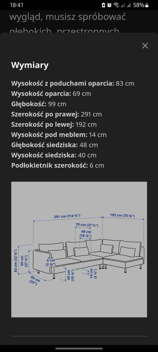 Sofa IKEA Soderhamn