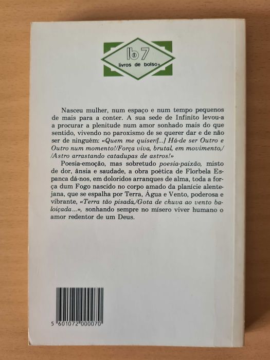 Livro "Sonetos" de Florbela espanca