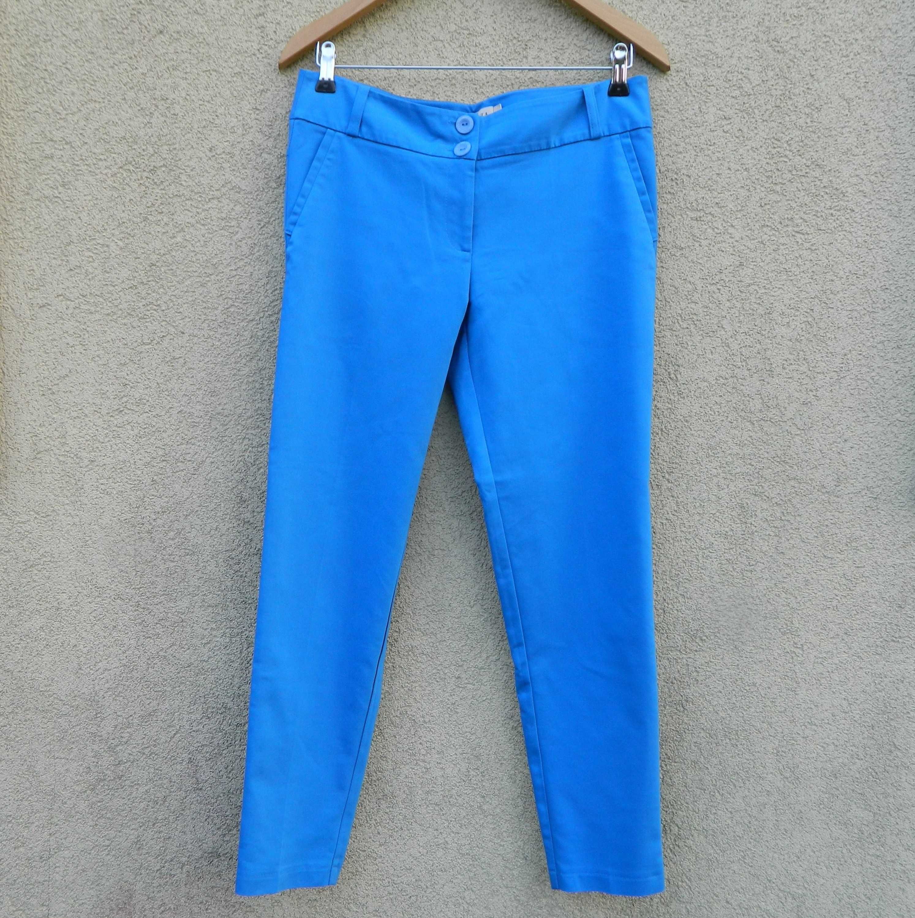 Lavinia * cygaretki * royal blue niebieskie spodnie 40 BIUROWE
