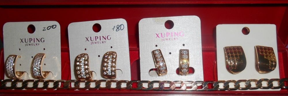 сережки серьги бижутерия ксьюпинг xuping под золото