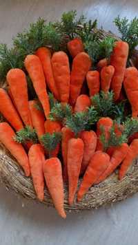 Декоративна текстильна морква, зайці, весняний декор