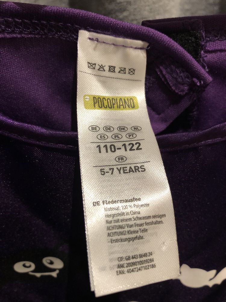 Vestido de Halloween (asas de morcego removível)