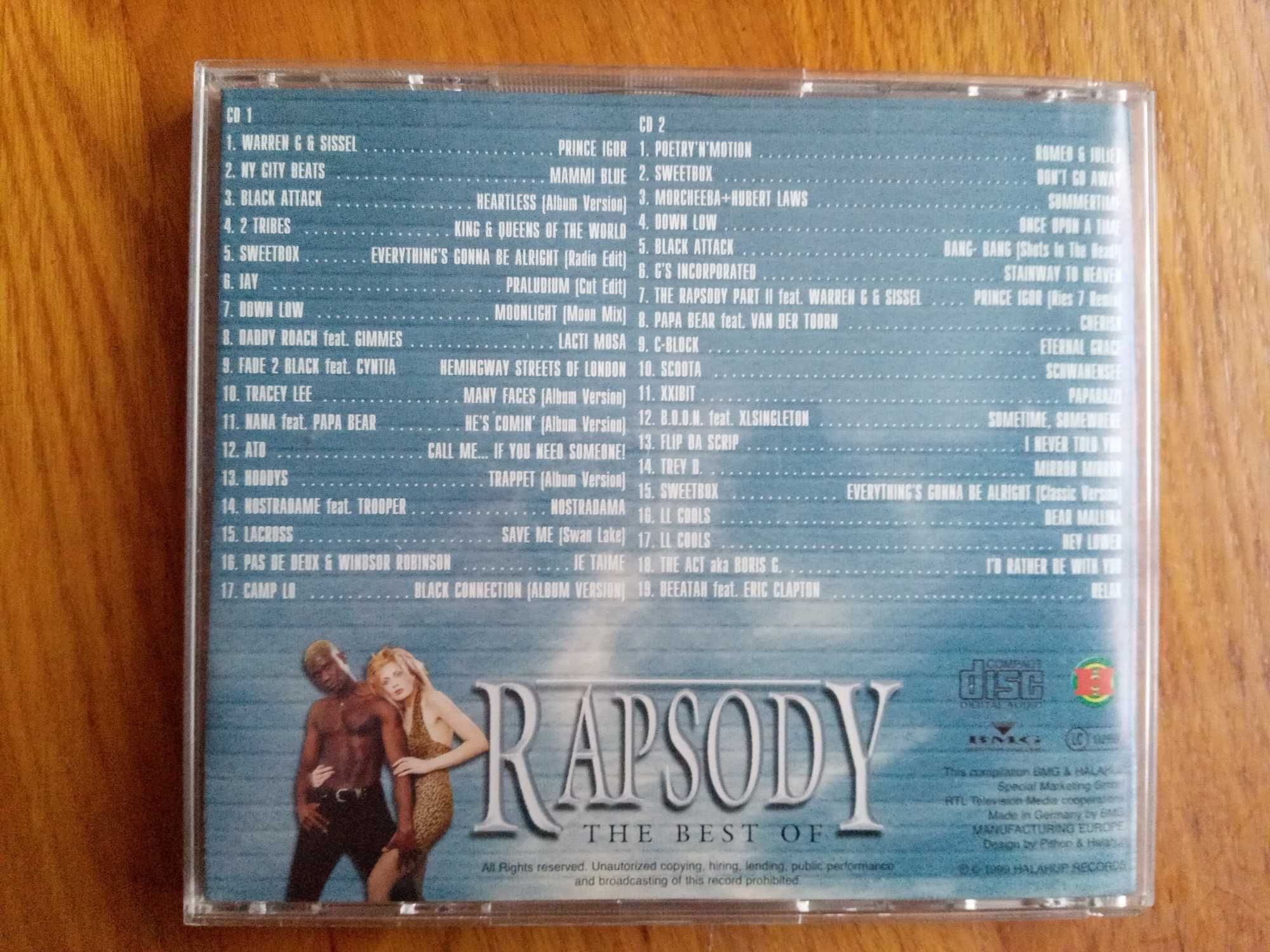 Двойной фирменный CD диск сборник THE BEST OF RAPSODY #1