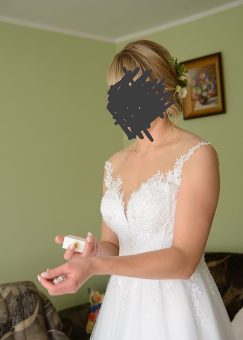 Suknia Ślubna model Gawra DŁUGA! 182cm.