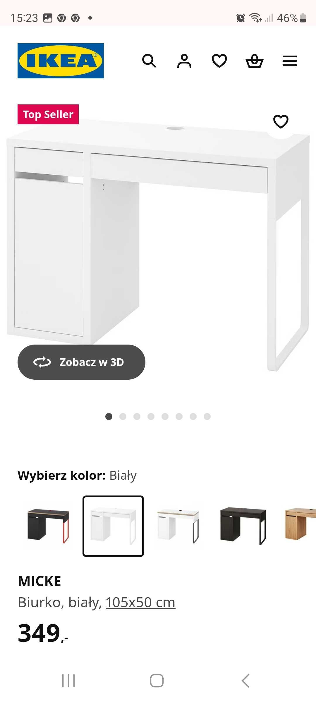 Sprzedam białe biurko Micke Ikea
