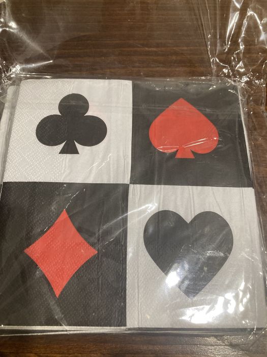 Serwetki w tematyce pokerowej 40 szt.
