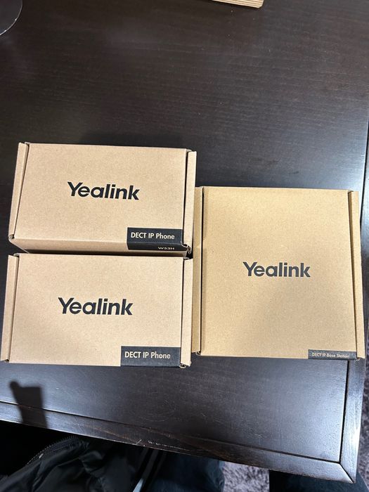 Kit Yealink DECT IP – 2 Handsets + Base Station – Novos / Selados