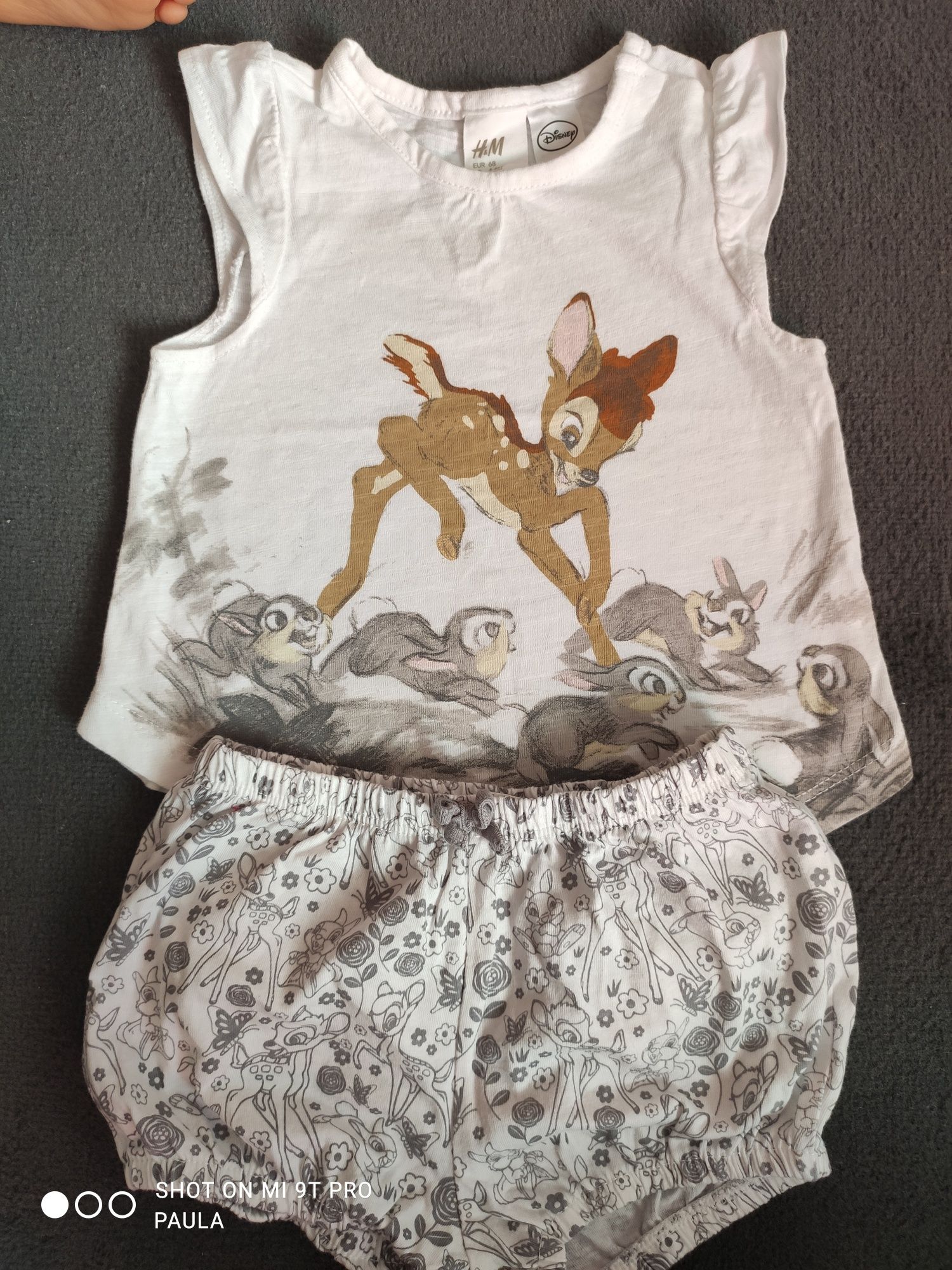 Piękny zestaw H&M Disney Bambi + srebrne sandałki 19