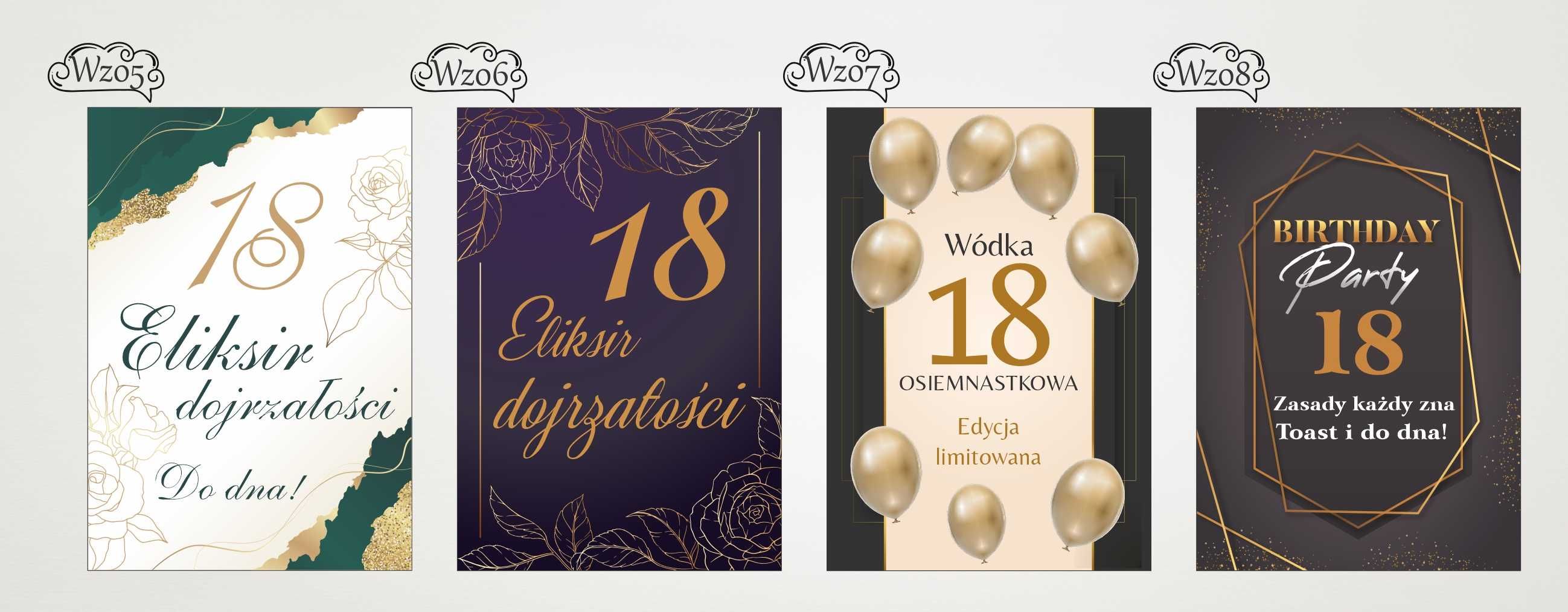 Etykiety Naklejki na butelki 18 urodziny10 sztuk twój pomysł projekt