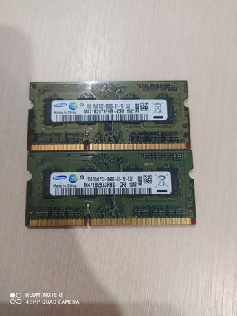 Пам'ять Samsung 1 GB SO-DIMM DDR3 1066 MHz (M471B2873FHS-CF8)