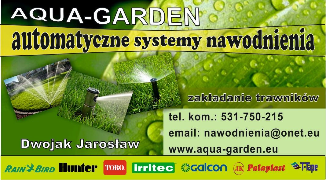 Systemy nawadniające, nawodnienia, automatyczne nawadnianie ogrodu