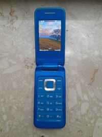 Niebieski telefon z klapką Manta Mobile Phone Flip TEL2405