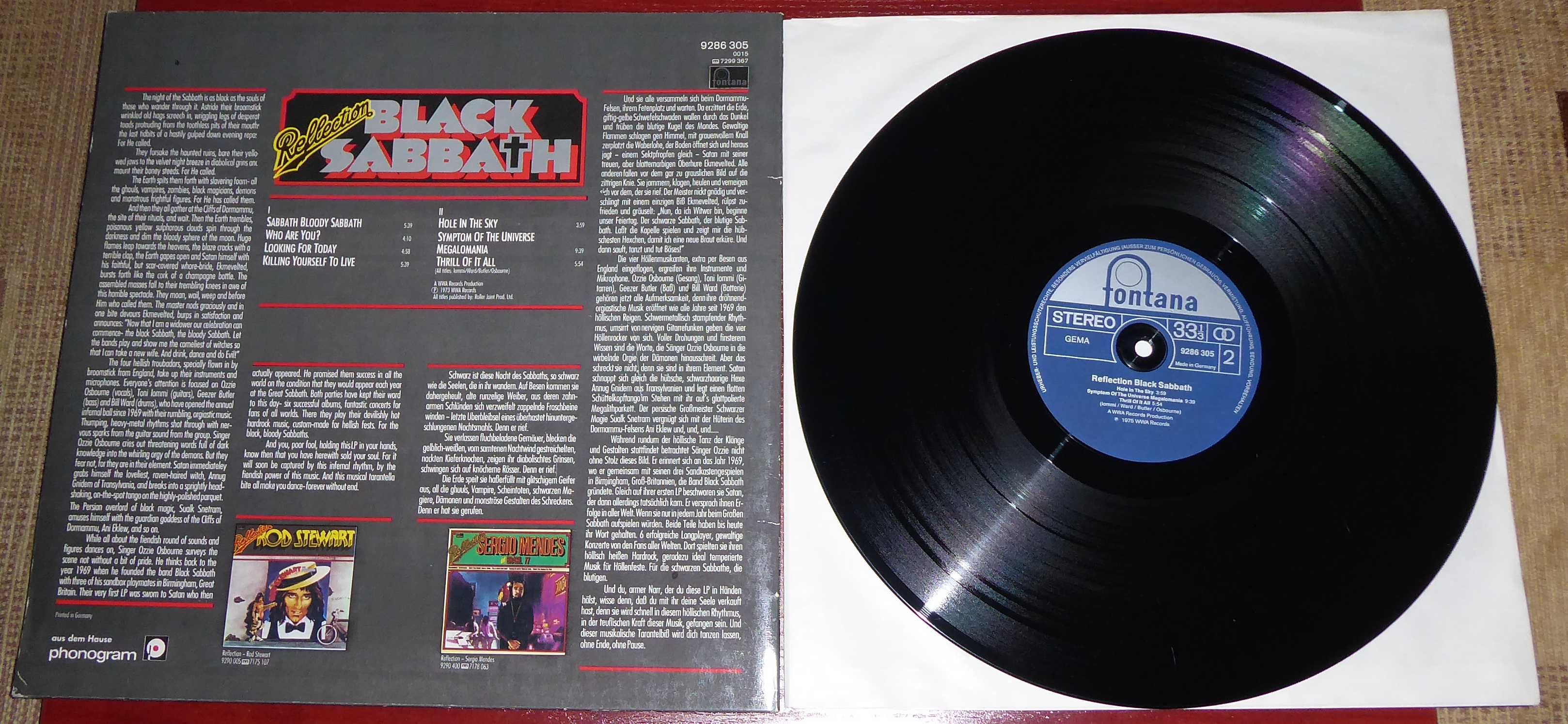 Black  Sabbath Reflection LP NM