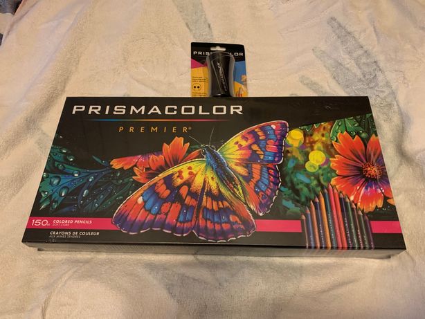 Prismacolor Premier 150 kredki Temperówka Podwójna blist zestaw gumka