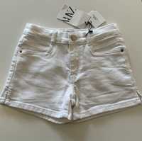 Джинсові білі шорти для дівчинки Zara розмір 9 років