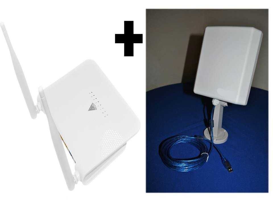 PACK - Antena Wireless / Wifi exterior e Repetidor de sinal - NOVO