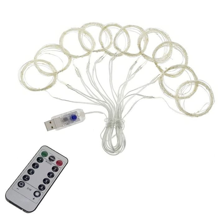 Світлодіодна штора-гірлянда "роса" 3*3 метри з 300 кольоровими LED-лам