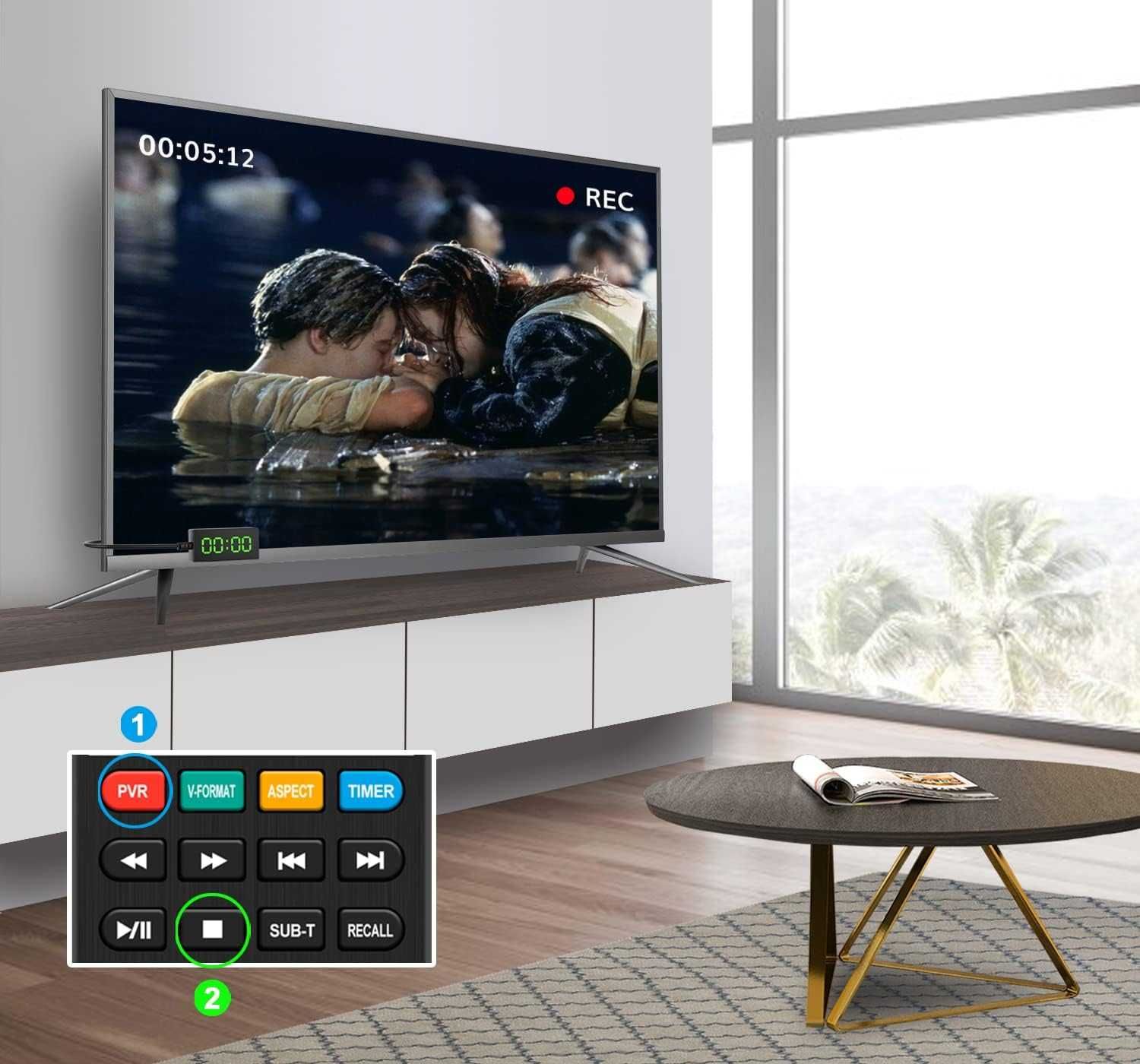 Tuner dekoder cyfrowy DVB-T2 Dcolor hevc mini stick tv naziemnej