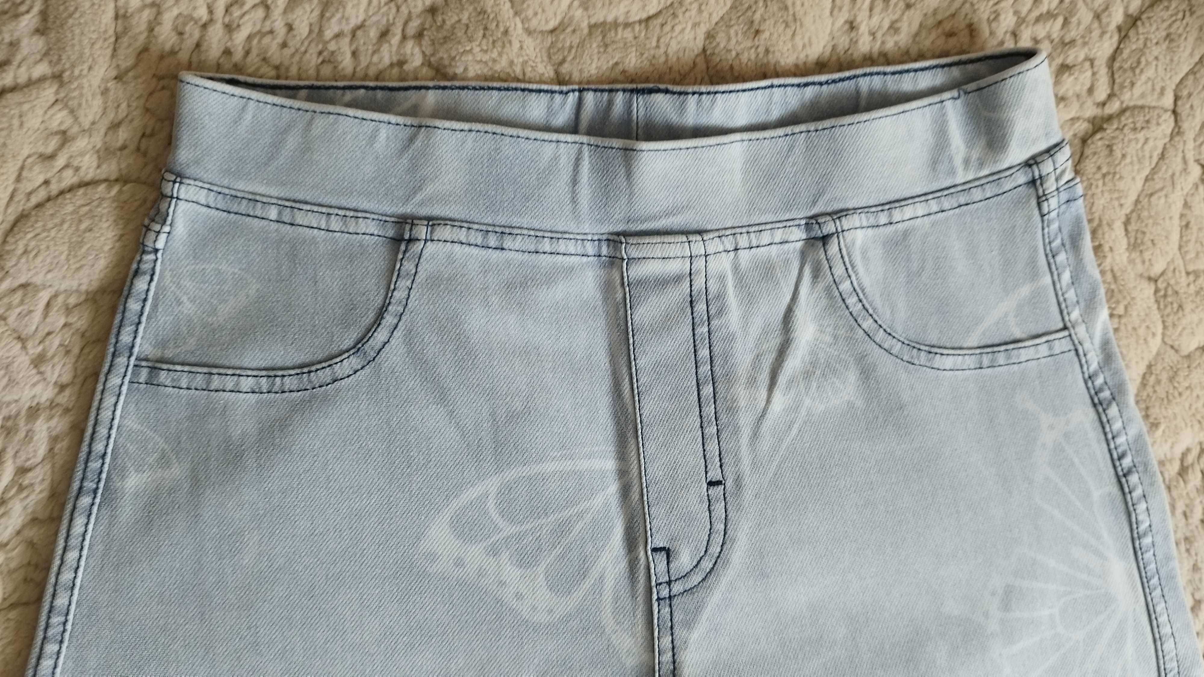 Szerokie jeansy wzór motylki H&M rozm. 164