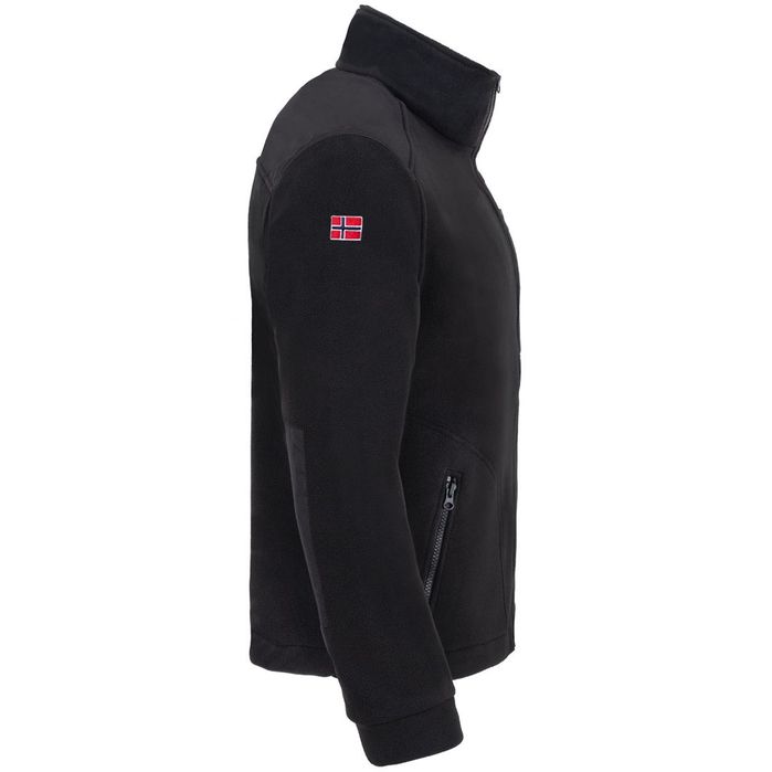 Męski ciepły gruby Polar czarny + wzmocnienia "NORWAY"