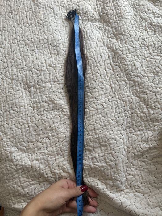 Włosy naturalne 53 cm 100gram premium nano ringi keratyna