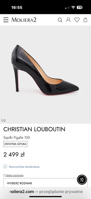 Szpilki Louboutine czarne