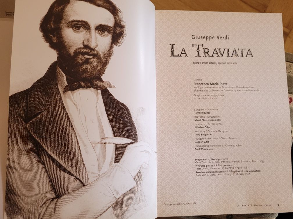 Program opery Giuseppe Verdi La Traviata 2008 Teatr Wielki