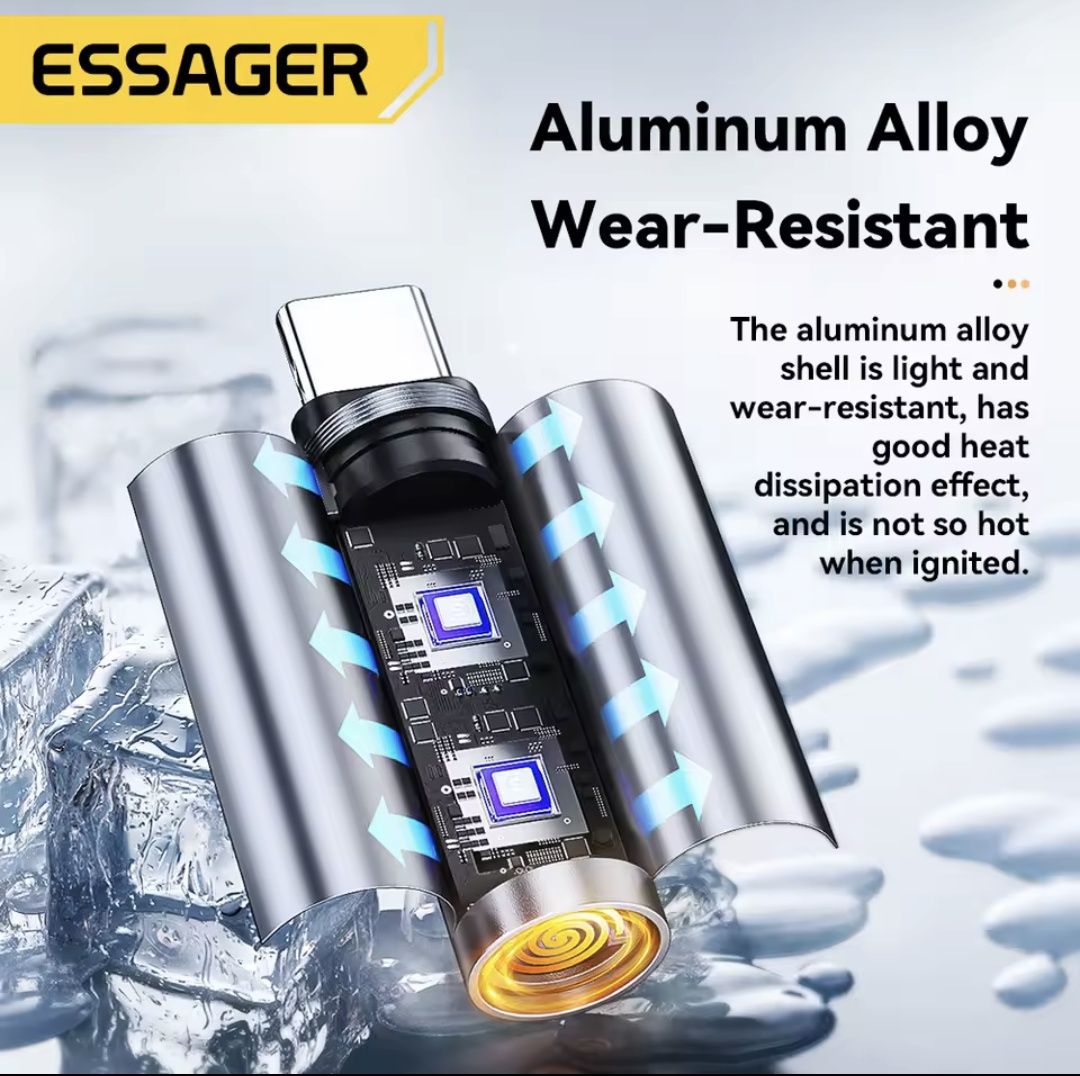 Портативний прикурювач Essager USB-C Mini Cigarette Lighter Grey