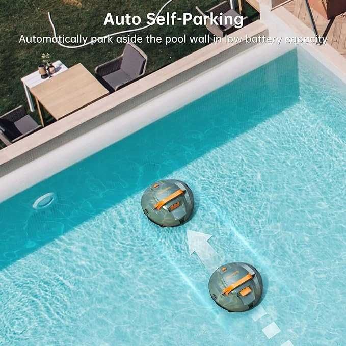 Bezprzewodowy odkurzacz basenowy jacuzzi Teering 100 minut pracy 80 m2