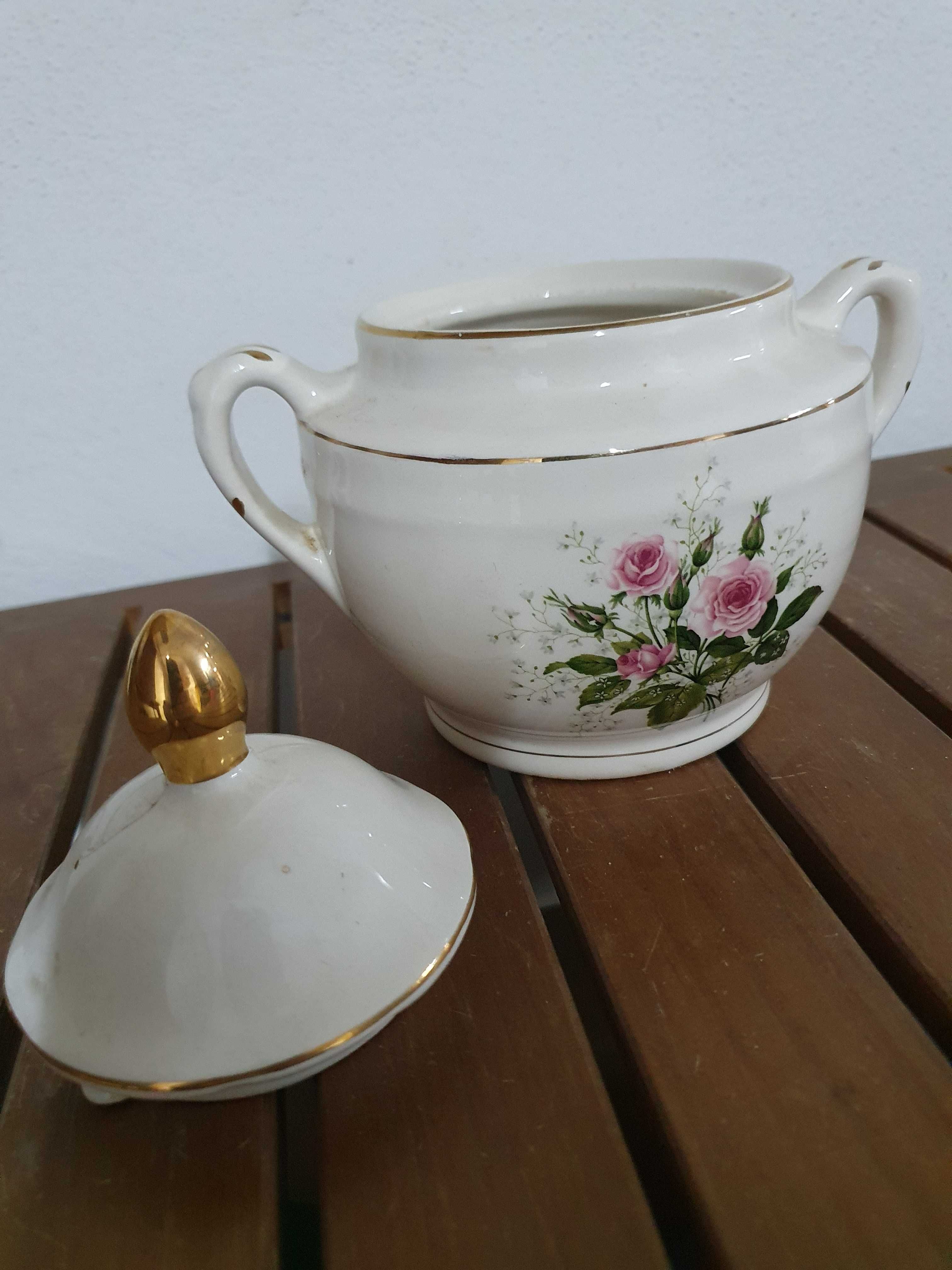 Loiça de sacavem porcelana açucareiro bon bons vintage