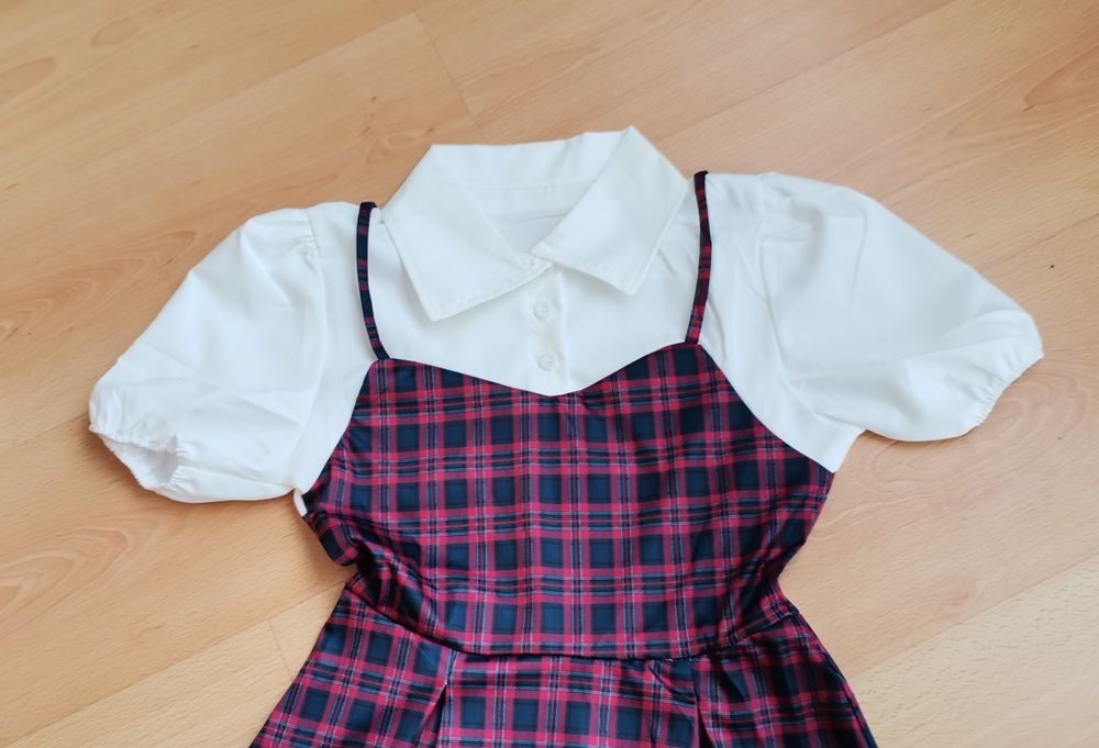 Śliczna, urocza, japońska sukienka Lolita Harajuku Kawaii. Rozmiar S.