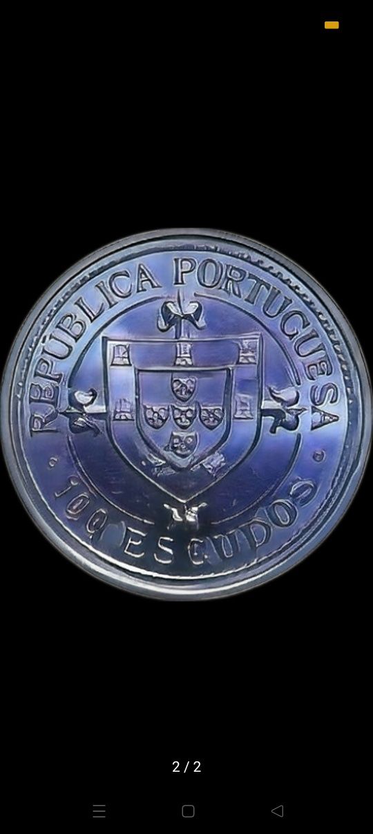 Moedas de 100 escudos. DIOGO CÃO e Nuno Tristão