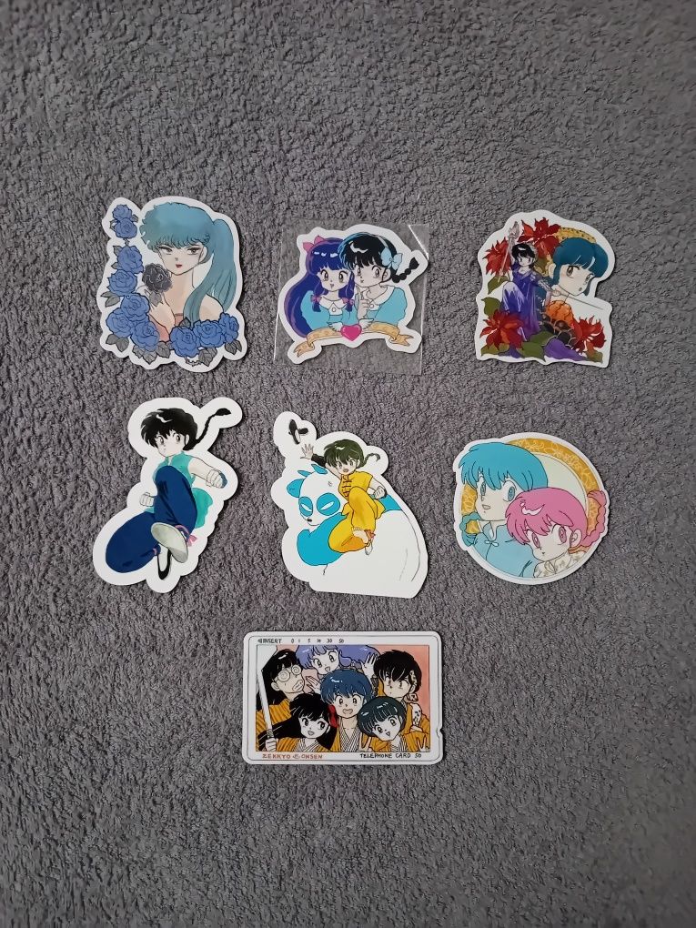 Ranma 1/2 dodatki z mangi - pocztówki zakładki i magnesy JPF
