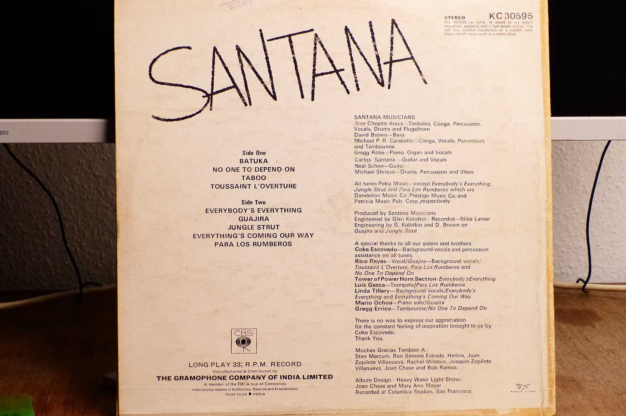 LP SANTANA Santana 3rd Album BDB- India