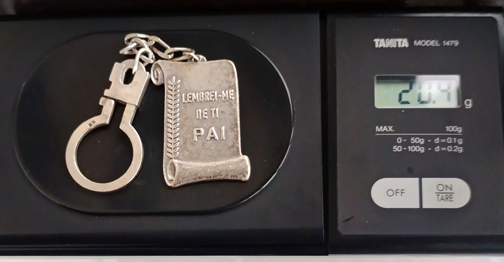Chaveiro de prata lei, 925