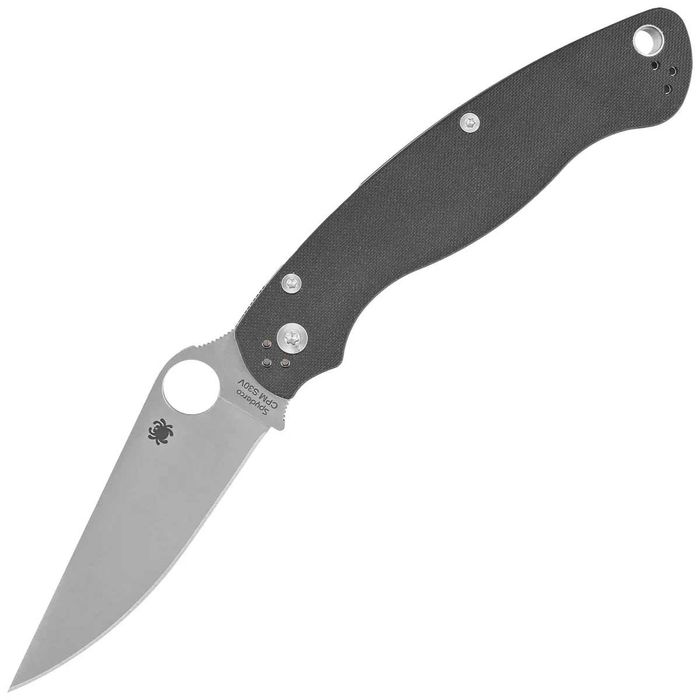 Nóż składany Spyderco Military 2 Black G10, Satin Plain CPM S30V