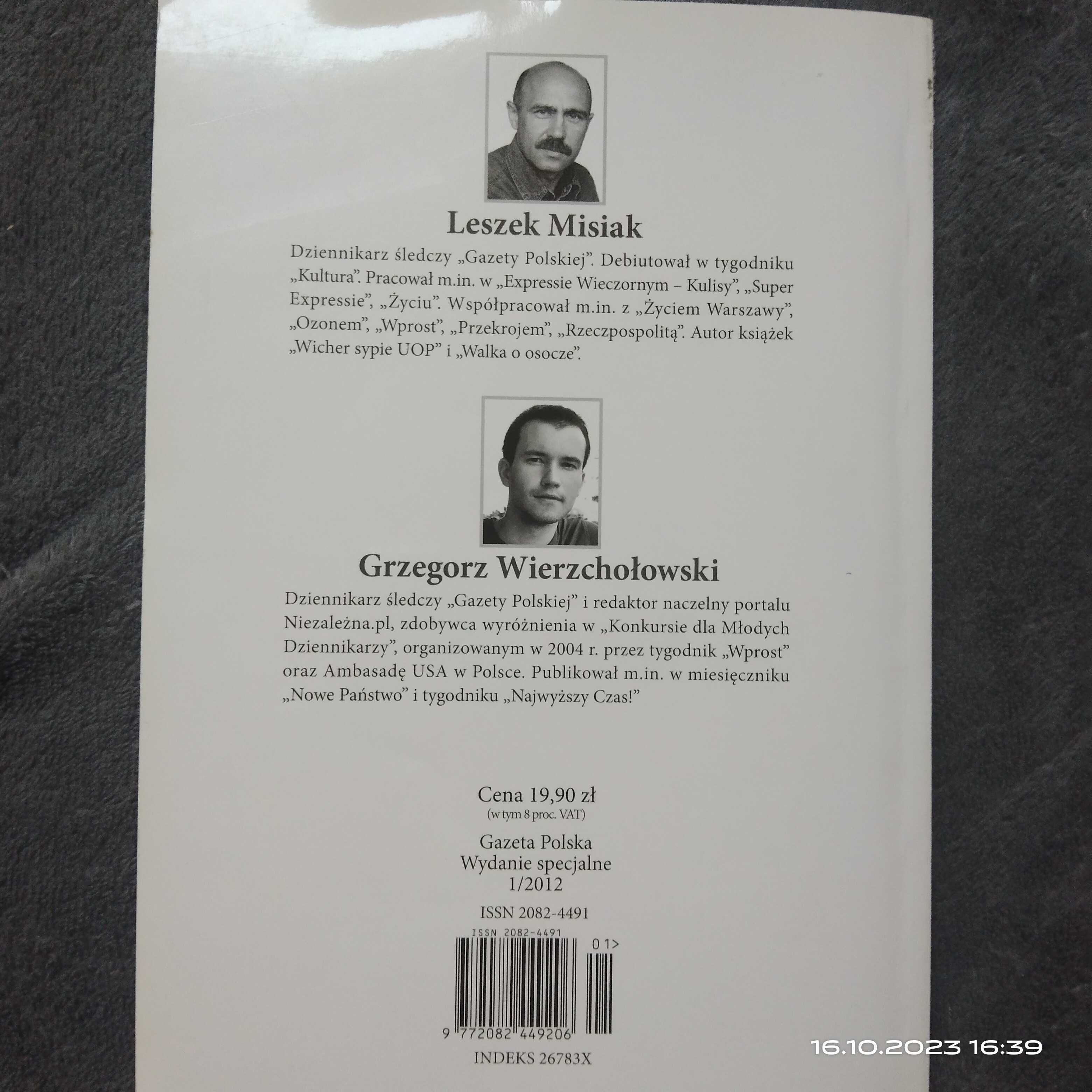 Książka "Musieli zginąć" Leszek Misiak, Grzegorz Wierzchołowski