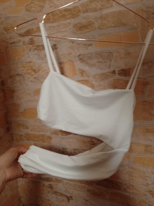 (M/L) Shein/ Biały Top, bluzka, NOWA