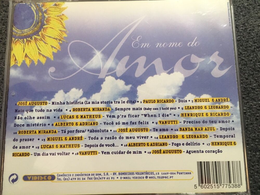 Vendo CD colectânea "Em nome do amor"