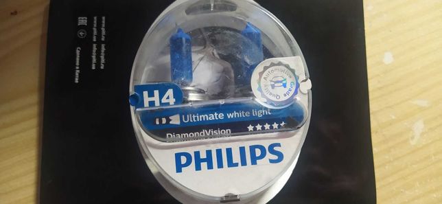 галогеновые автолампы Philips Diamond Vision H4 5000K