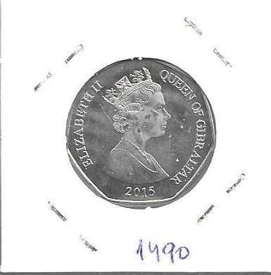 Gibraltar - - - 50 Pence - 2015 - - - Christmas - - - Moeda