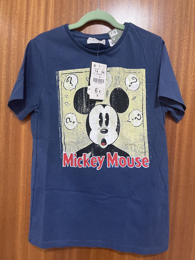 T shirt nova com etiqueta  Mickey - menino tamanho 7/8 anos