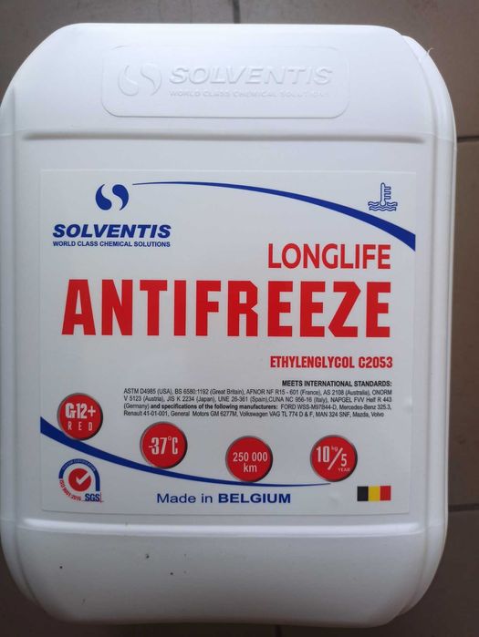 Антифриз G12+ 10 кг Червоний (Бельгія), -37