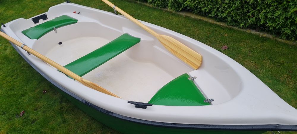 Łódź wędkarska 365x130 łódka wiosłowa dwupłaszczowa rekreacyjna