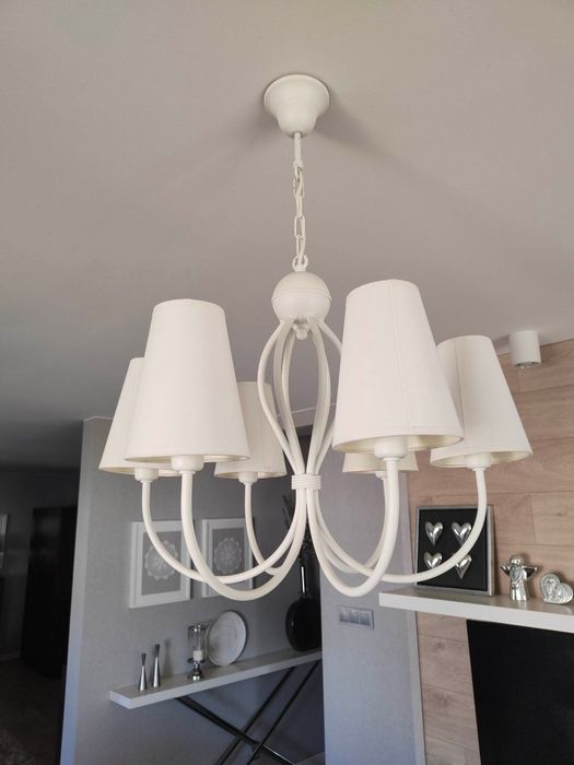 Lampa wisząca do salonu (2 sztuki) + 3 kinkiety