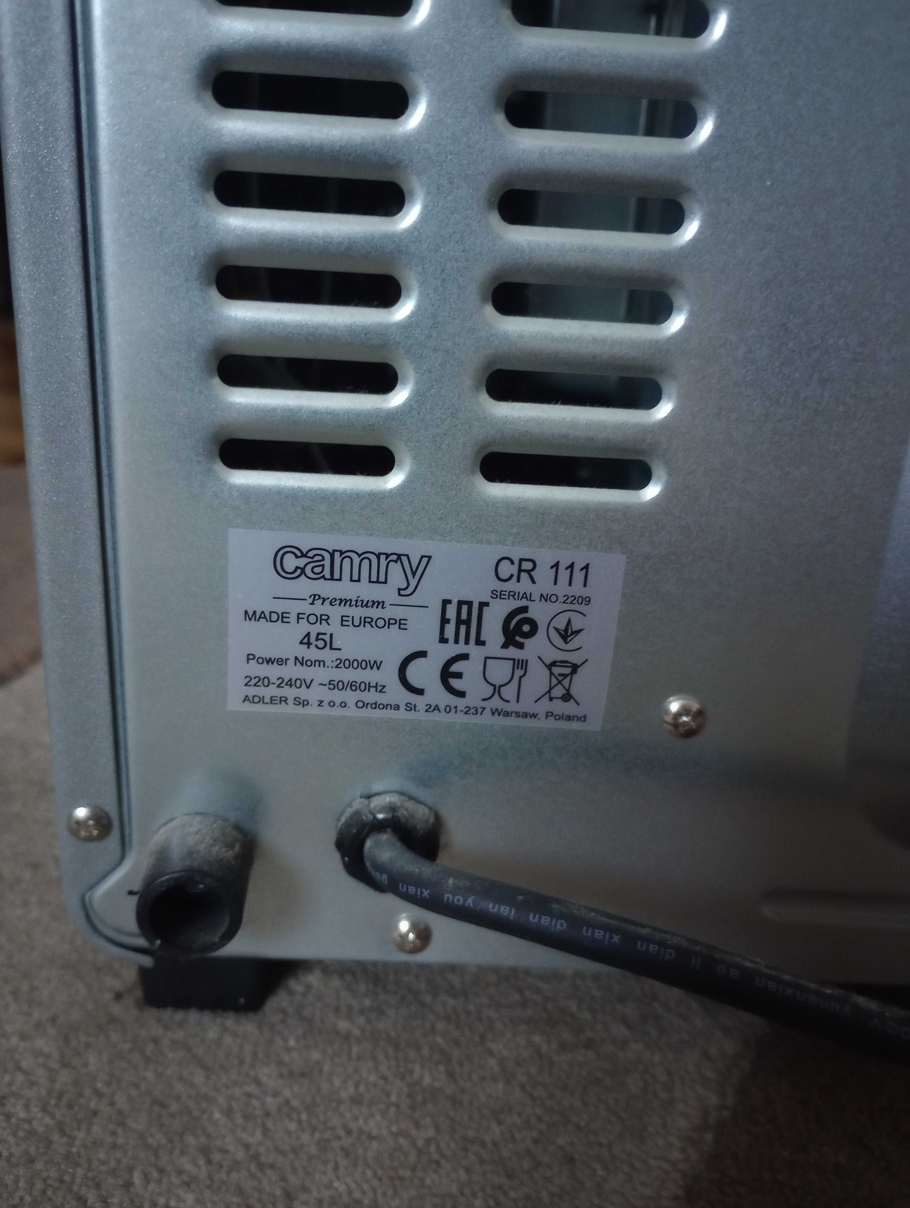 Piekarnik elektryczny 45 L Camry CR 111 timer termo-obieg