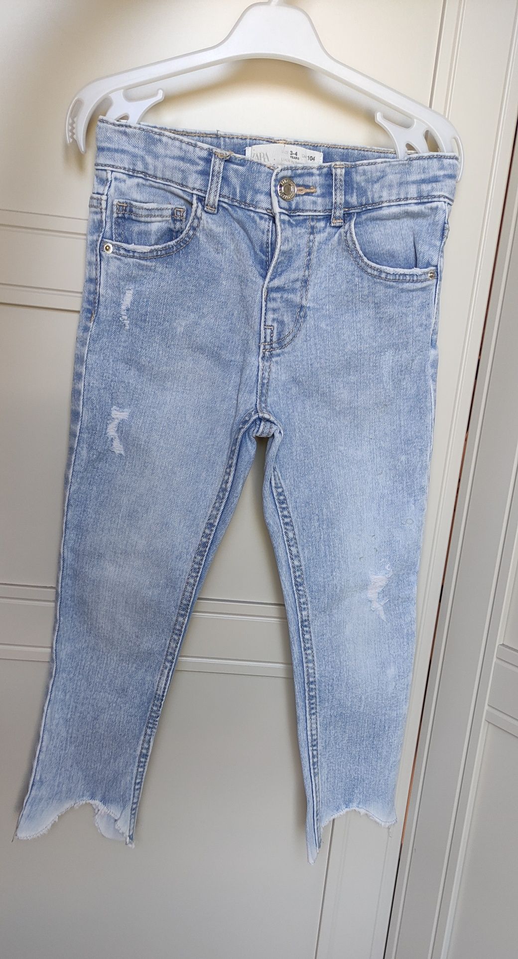 Jeansy Zara 104 rurki spodnie