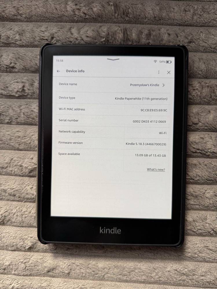 Czytnik Kindle Paperwhite 11 + etui