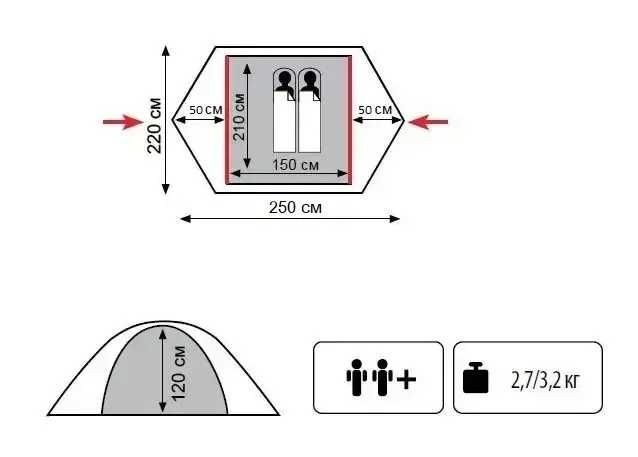 Намет Tramp Lite Tourist 2 олива/пісок,Tramp Lite Tourist 3олива/пісок