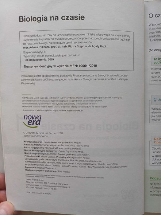 Biologia na czasie 1 - podstawowy